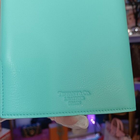 NIB Tiffany & Co Blue Leather Notebook Passport Photo Cover w/Notebook Box - Picture 6 of 12